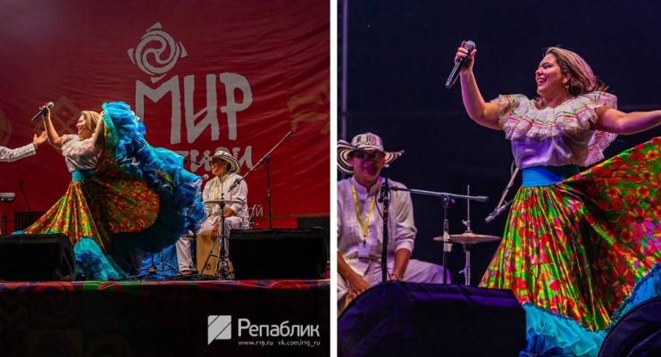 La Embajada de Colombia en Rusia presentó a la cantante colombiana, Aglae Caraballo, en el XV Festival Internacional ‘World of Siberia’