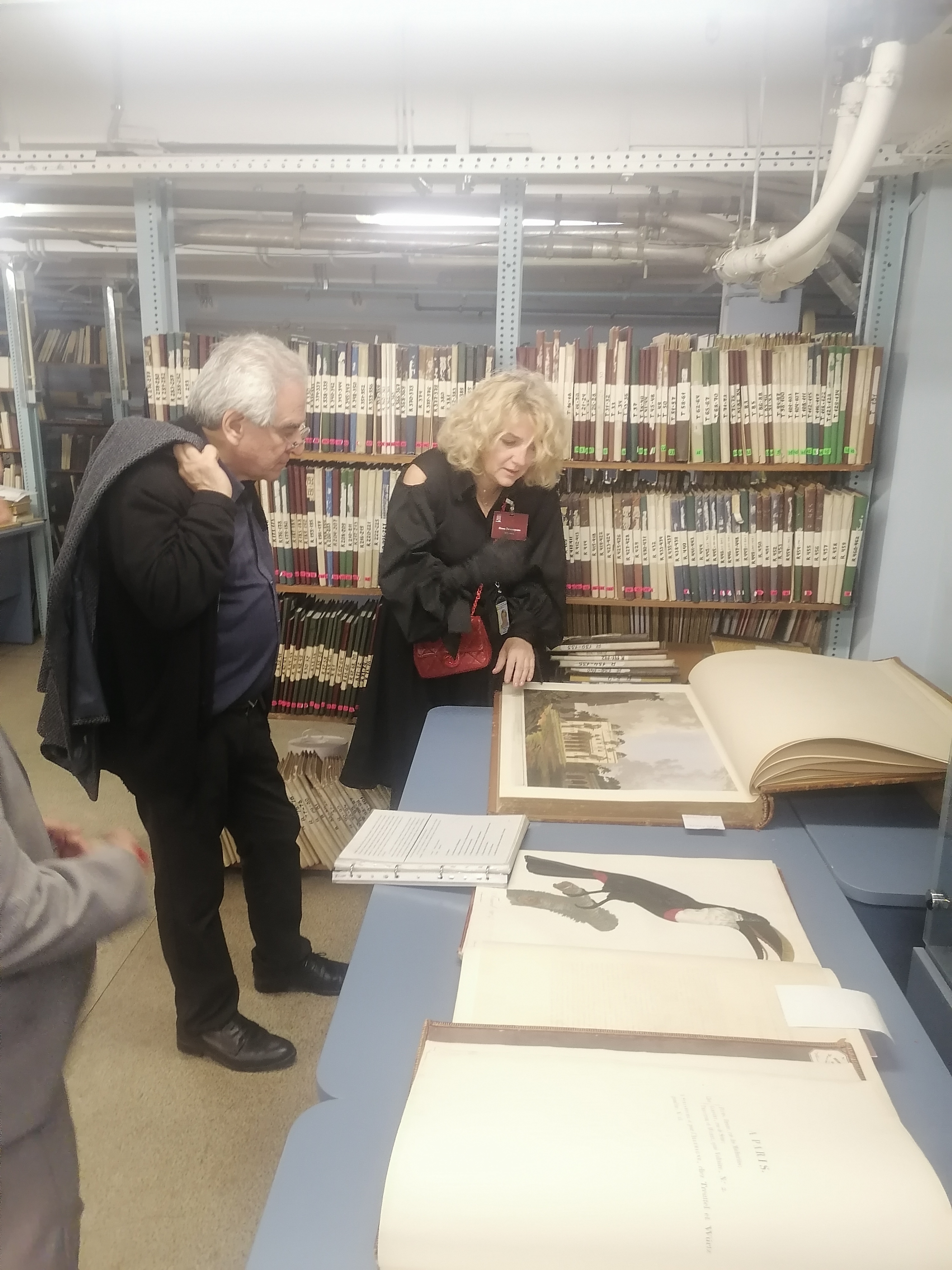 Visita de Eduardo García Aguilar a la Biblioteca Estatal Lenin