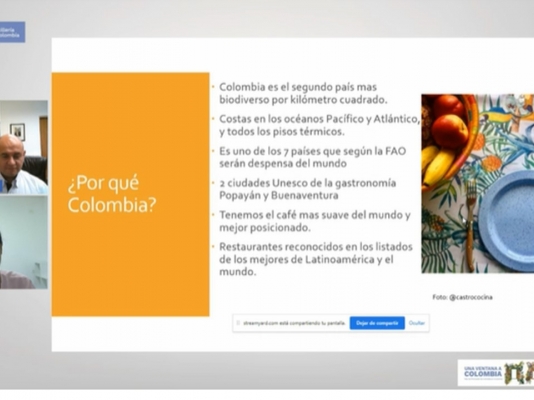 La Embajada de Colombia en Rusia organizó el conversatorio virtual “Colombia - el destino para turismo gastronómico”