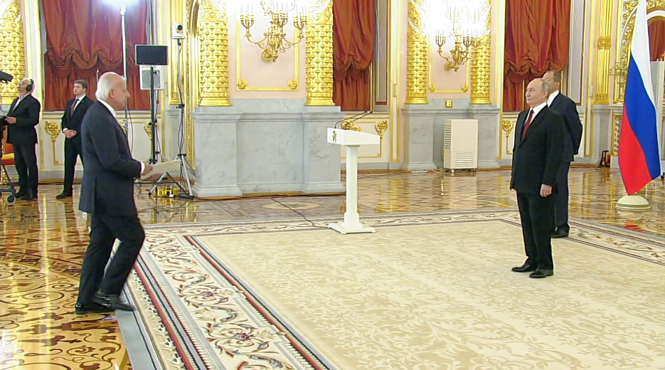 Embajador Jorge Ignacio Zorro Sánchez presentó sus cartas credenciales ante el Presidente de Rusia, Vladimir Putin