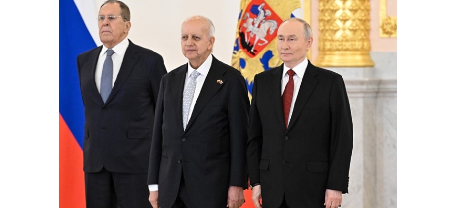 Embajador Jorge Ignacio Zorro Sánchez presentó sus cartas credenciales ante el Presidente de Rusia, Vladimir Putin
